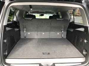 Suburban SUV rear storage